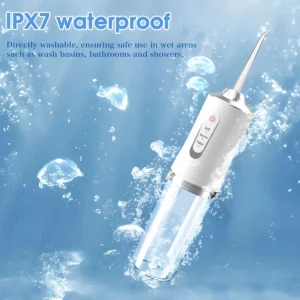 جهاز تنظيف الأسنان المائي اللاسلكي القابل للشحن USB – 3 أوضاع تنظيف