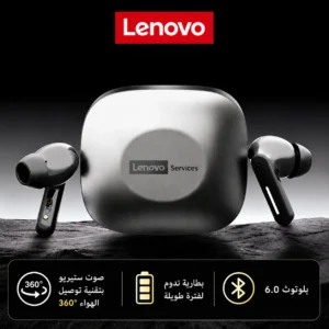 سماعات Lenovo LE209 اللاسلكية Bluetooth 6.0 – للألعاب والرياضة ببطارية تدوم حتى 35 ساعة