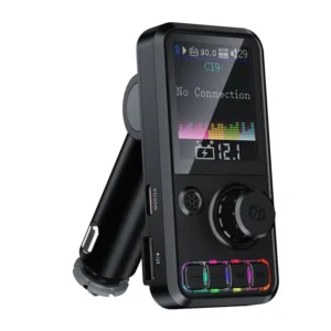 ناقل FM للسيارة مع بلوتوث وشحن سريع QC3.0 ومشغل MP3