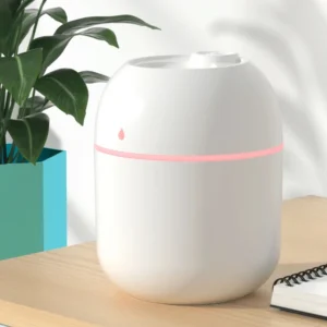 مرطب هواء صغير USB سعة 220 مل مع موزع عطور ورذاذ منعش